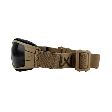 Wiley X Goggles, Grey/Clear Glas, Tan Frame set fra siden