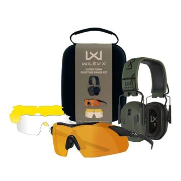 Wiley X Vapor Comm Shooting Range Kit med Briller og Høreværn