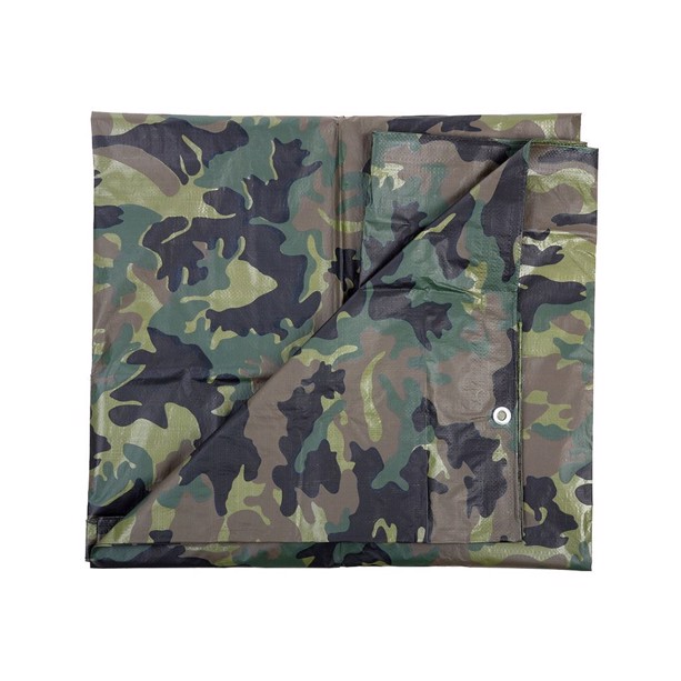 Kraftig presenning i woodland camo