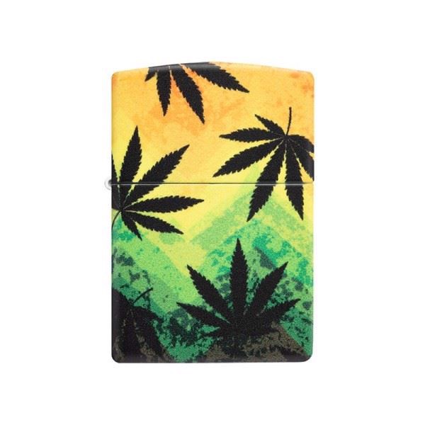 Zippo Lighter med Cannabis Design