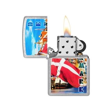 Zippo Lighter, Dansk Flag i Nyhavn set med flamme