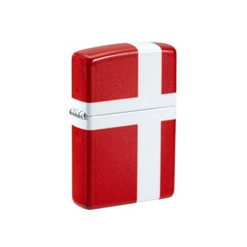 Zippo Lighter med Dannebrog set i vinkel
