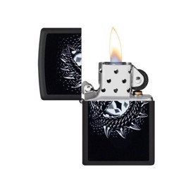 Zippo Lighter Dragon Eye Design set med flamme