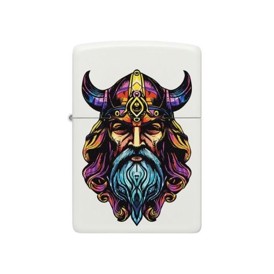 Zippo Lighter i Farvet Viking Design