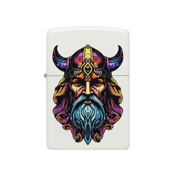 Zippo Lighter i Farvet Viking Design