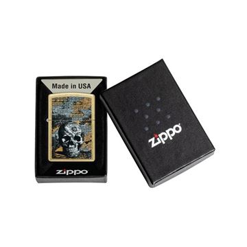 Zippo Lighter Floral Skull set i æske