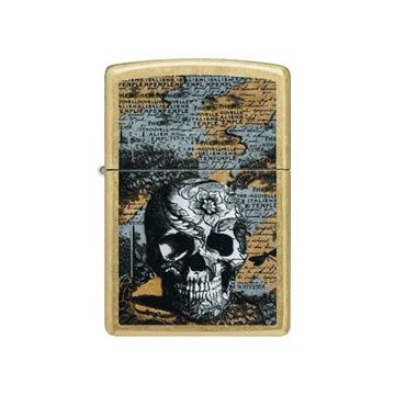 Zippo Lighter Floral Skull
