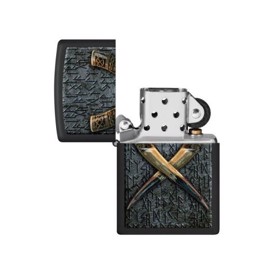 Zippo Lighter med Golden Horns Design set uden flamme