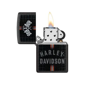 Zippo Lighter Harley Davidson set med flamme
