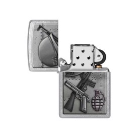 Zippo Lighter med Soldier Design set uden flamme